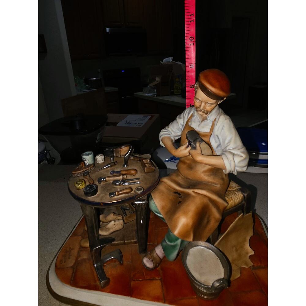 Vintage Capodimonte Italy Porcelain Figurine "The Cobbler" by Cortese